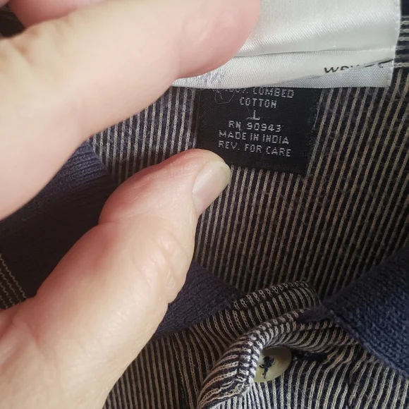 #Disney World Polo Shirt Pinstripe stretch cotton# - Picture 4 of 11